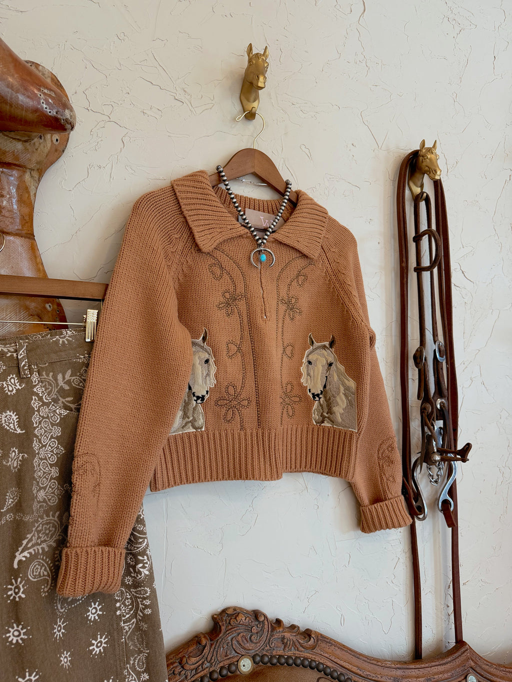 The Palomino Embroidered Sweater - Frontier Outfitters Frontier Outfitters