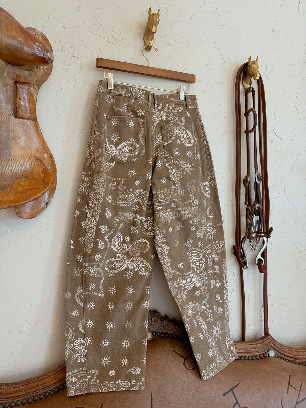 The Dun Paisley Barrel Jeans - Frontier Outfitters Frontier Outfitters
