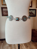 The Stevie Concho Belt in Silver - Frontier Outfitters Frontier Outfitters