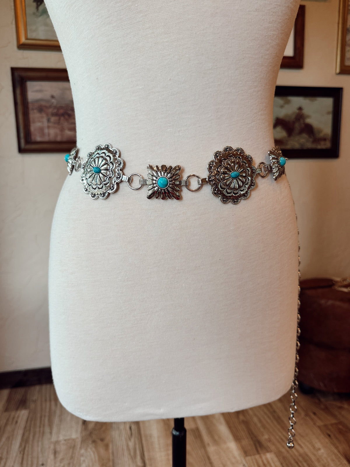 The Stevie Concho Belt in Silver - Frontier Outfitters Frontier Outfitters