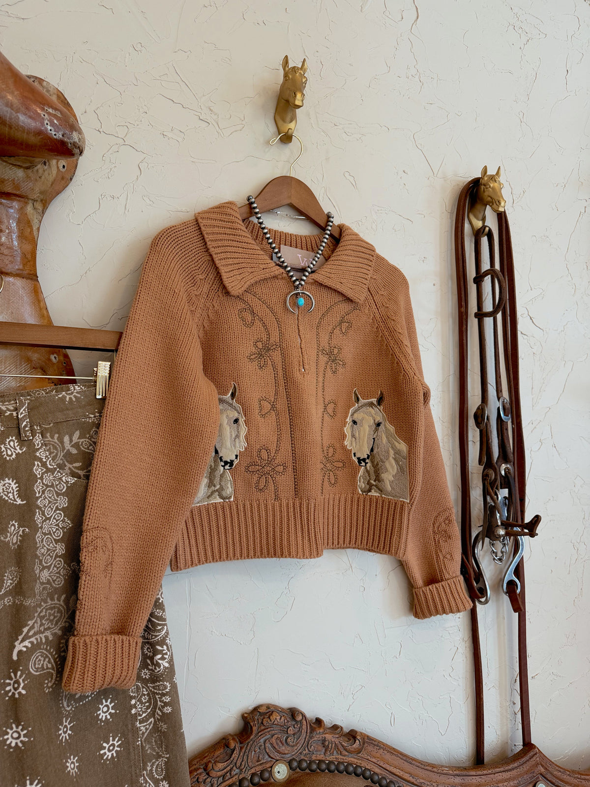 The Palomino Embroidered Sweater - Frontier Outfitters Frontier Outfitters