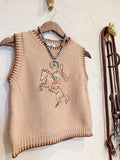 The Embroidered Roping Cowboy Sweater Vest - Frontier Outfitters Frontier Outfitters
