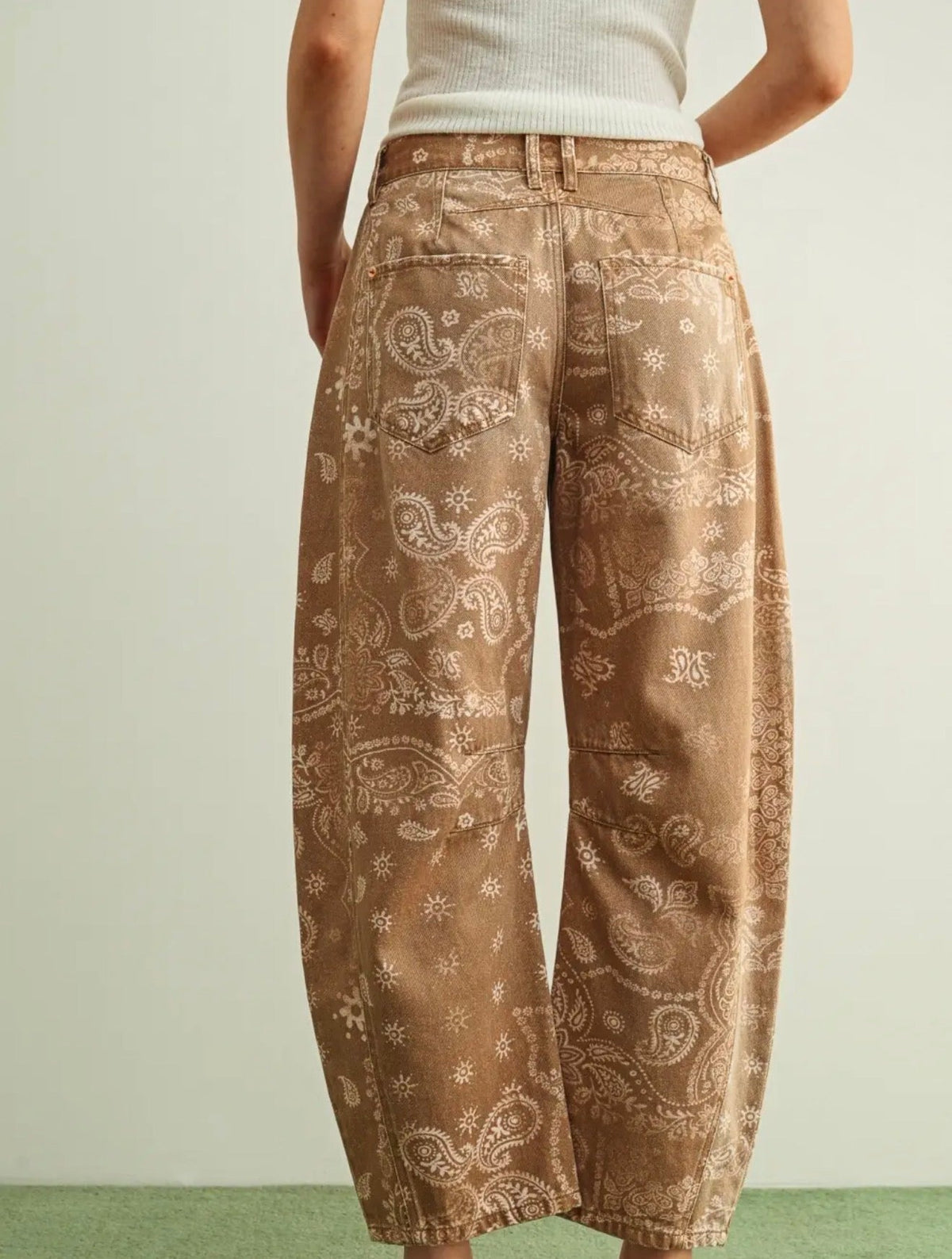 The Dun Paisley Barrel Jeans - Frontier Outfitters Frontier Outfitters