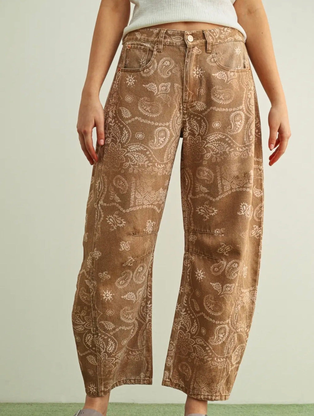 The Dun Paisley Barrel Jeans - Frontier Outfitters Frontier Outfitters