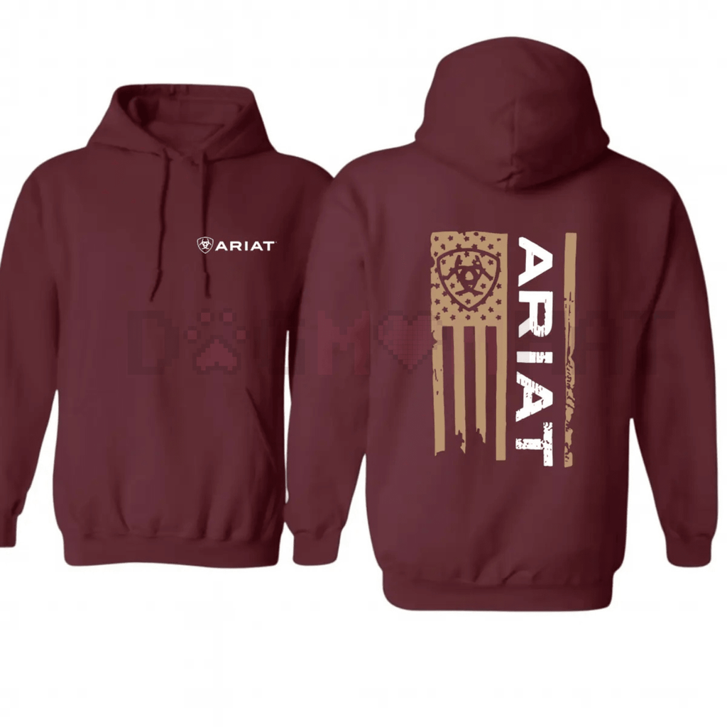Ariat American Flag Graphic Pullover – Unisex Western Lifestyle Patriotic Hoodie - Frontier Outfitters Frontier Outfitters