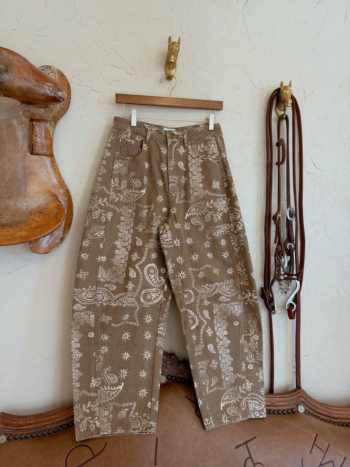 The Dun Paisley Barrel Jeans - Frontier Outfitters Frontier Outfitters