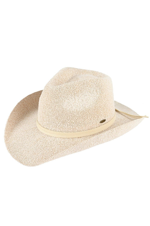 C.C Women's Terry Cloth Band Trim Cowboy Hat - Frontier Outfitters Frontier Outfitters