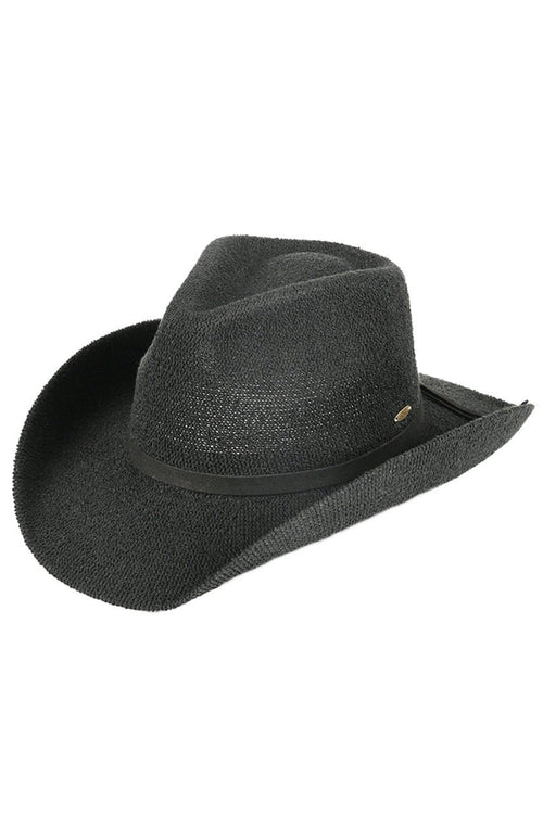 C.C Women's Terry Cloth Band Trim Cowboy Hat - Frontier Outfitters Frontier Outfitters