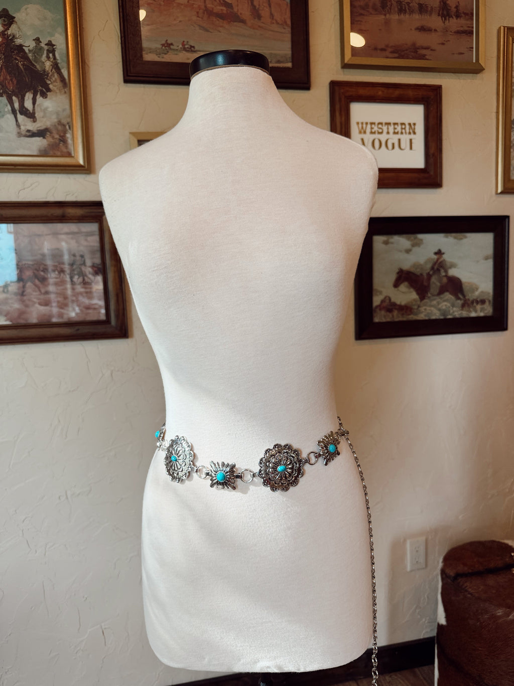 The Stevie Concho Belt in Silver - Frontier Outfitters Frontier Outfitters
