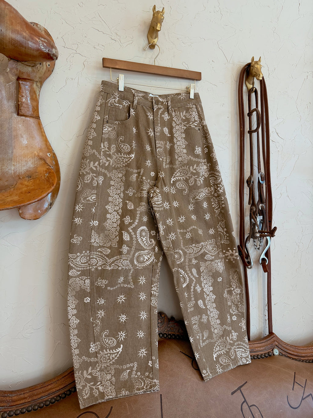 The Dun Paisley Barrel Jeans - Frontier Outfitters Frontier Outfitters