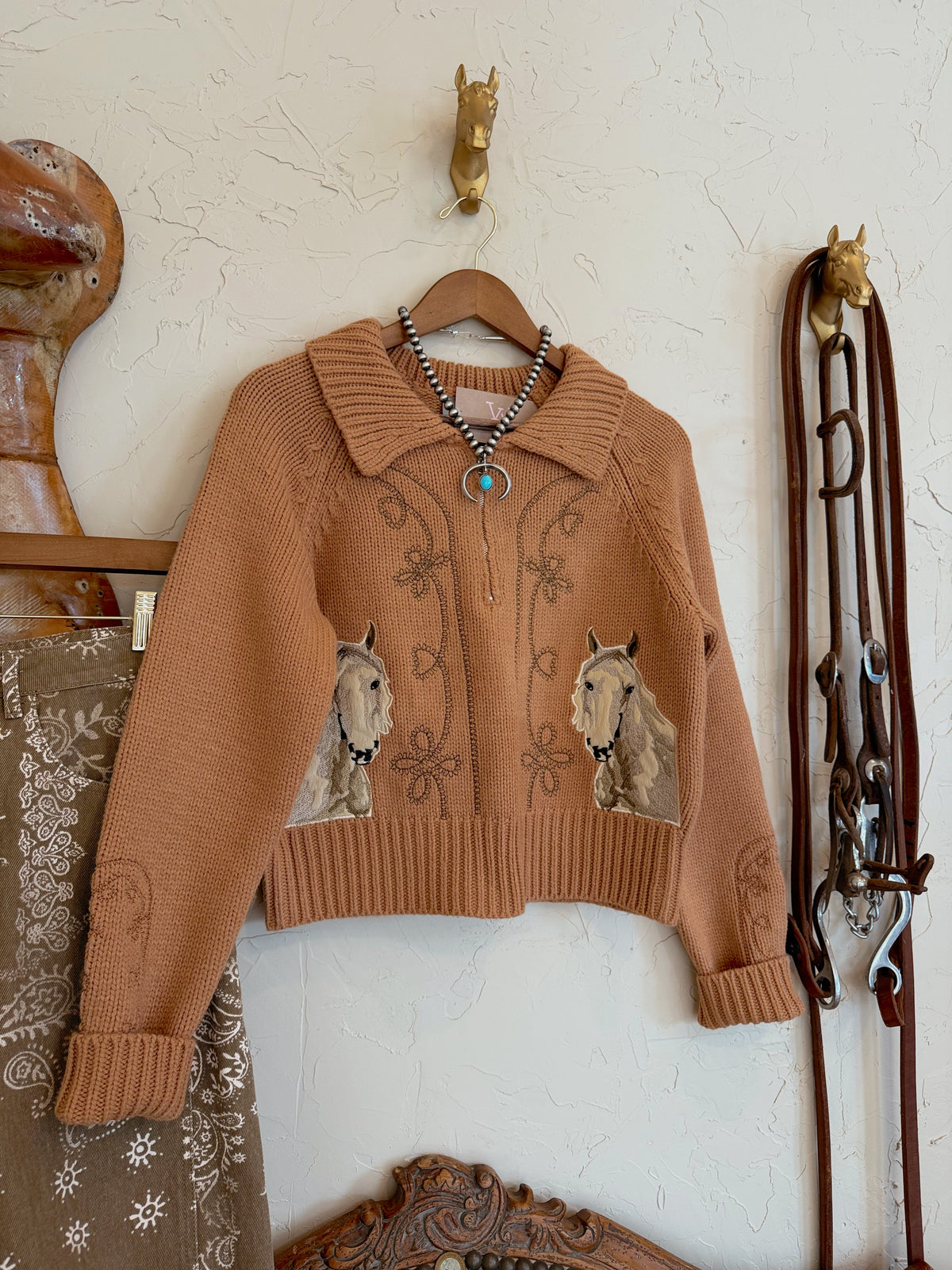 The Palomino Embroidered Sweater - Frontier Outfitters Frontier Outfitters
