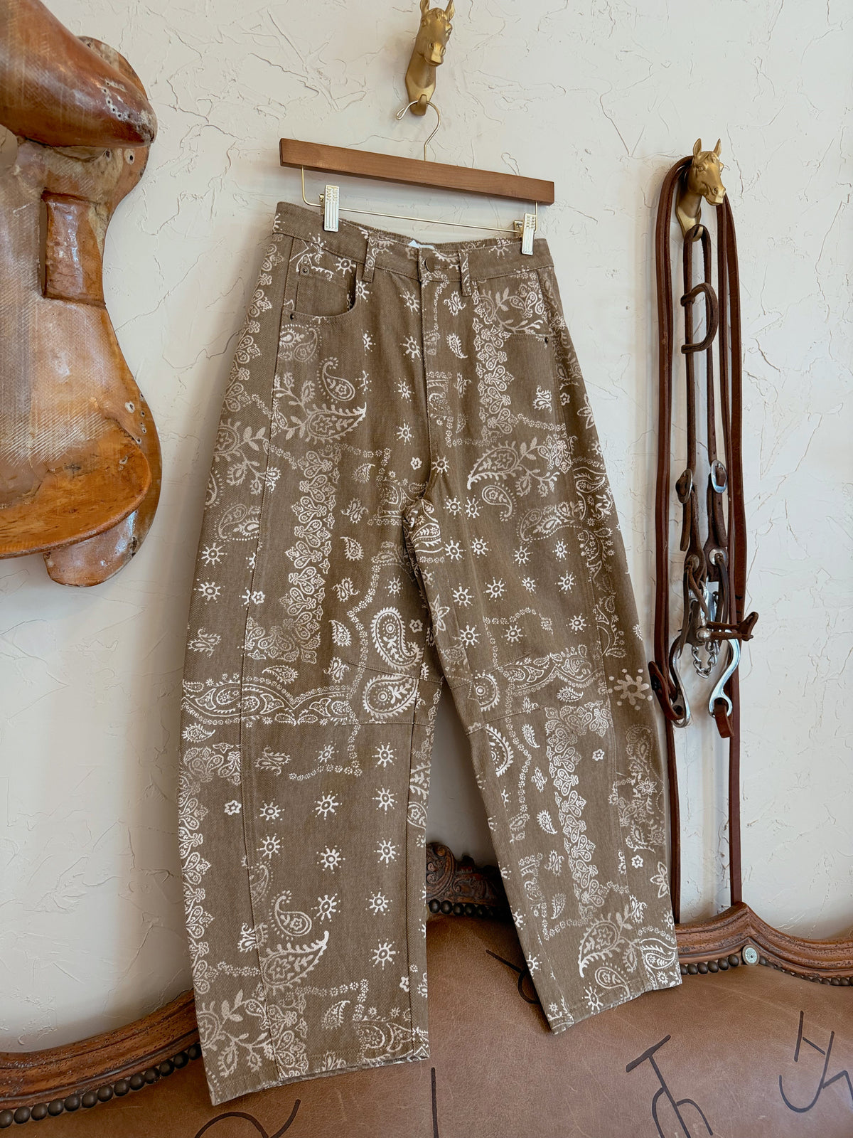 The Dun Paisley Barrel Jeans - Frontier Outfitters Frontier Outfitters