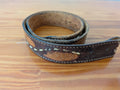 Tooled Leather Belt from Unknown - Apparel / Accessories (Leather Belt, Western, Country, Distressed, Brown, Cream) - Frontier Outfitters Frontier Outfitters