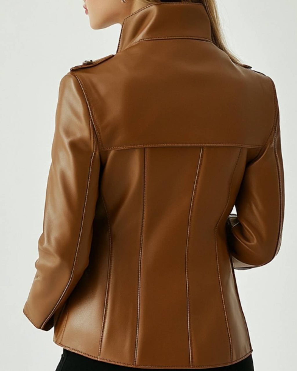 Rosie Leather Brown Jacket – Women’s Genuine Leather Jacket - Frontier Outfitters Frontier Outfitters