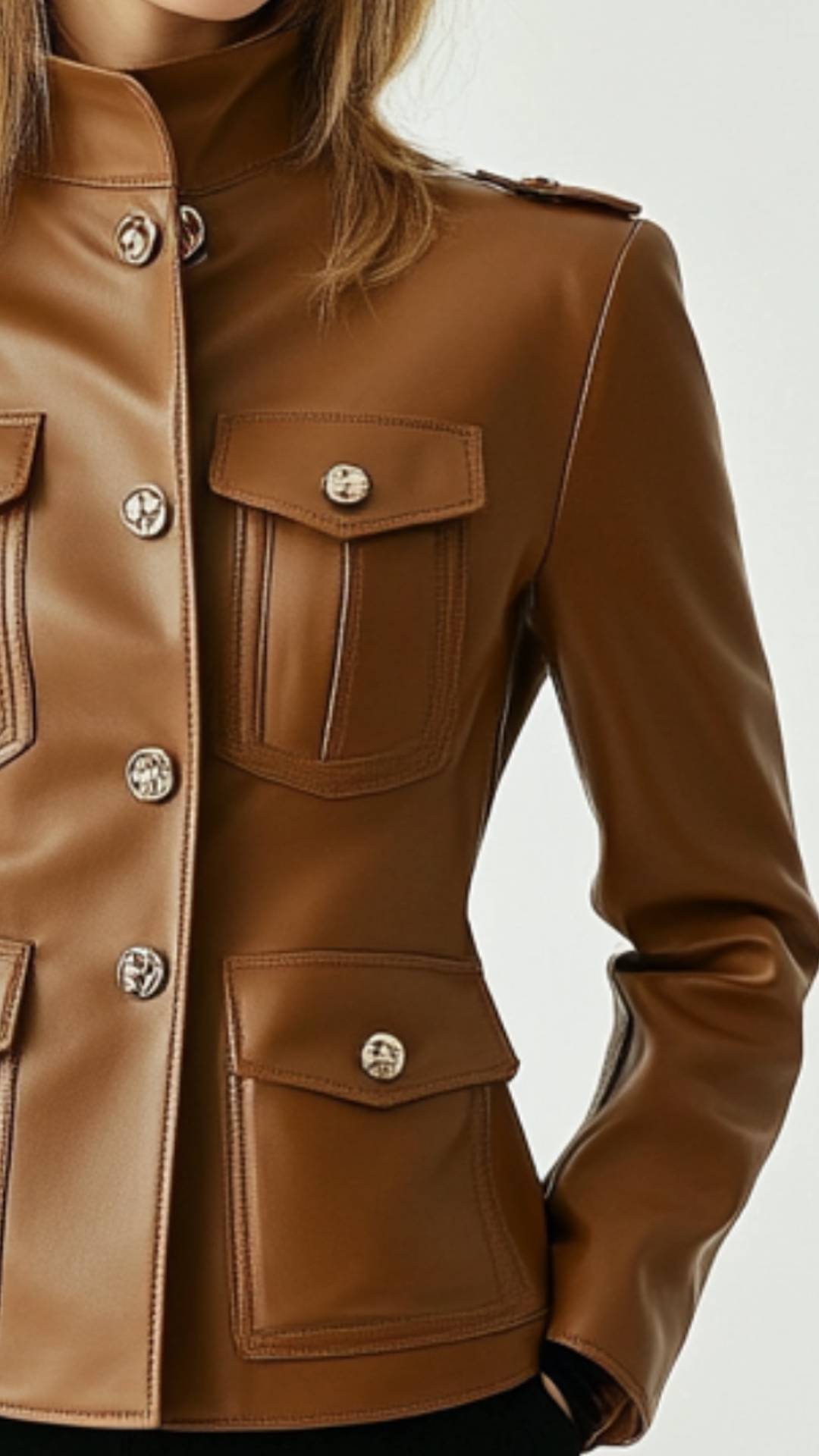 Rosie Leather Brown Jacket – Women’s Genuine Leather Jacket - Frontier Outfitters Frontier Outfitters