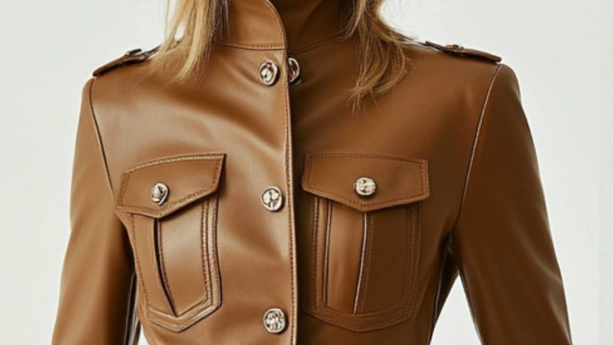 Rosie Leather Brown Jacket – Women’s Genuine Leather Jacket - Frontier Outfitters Frontier Outfitters