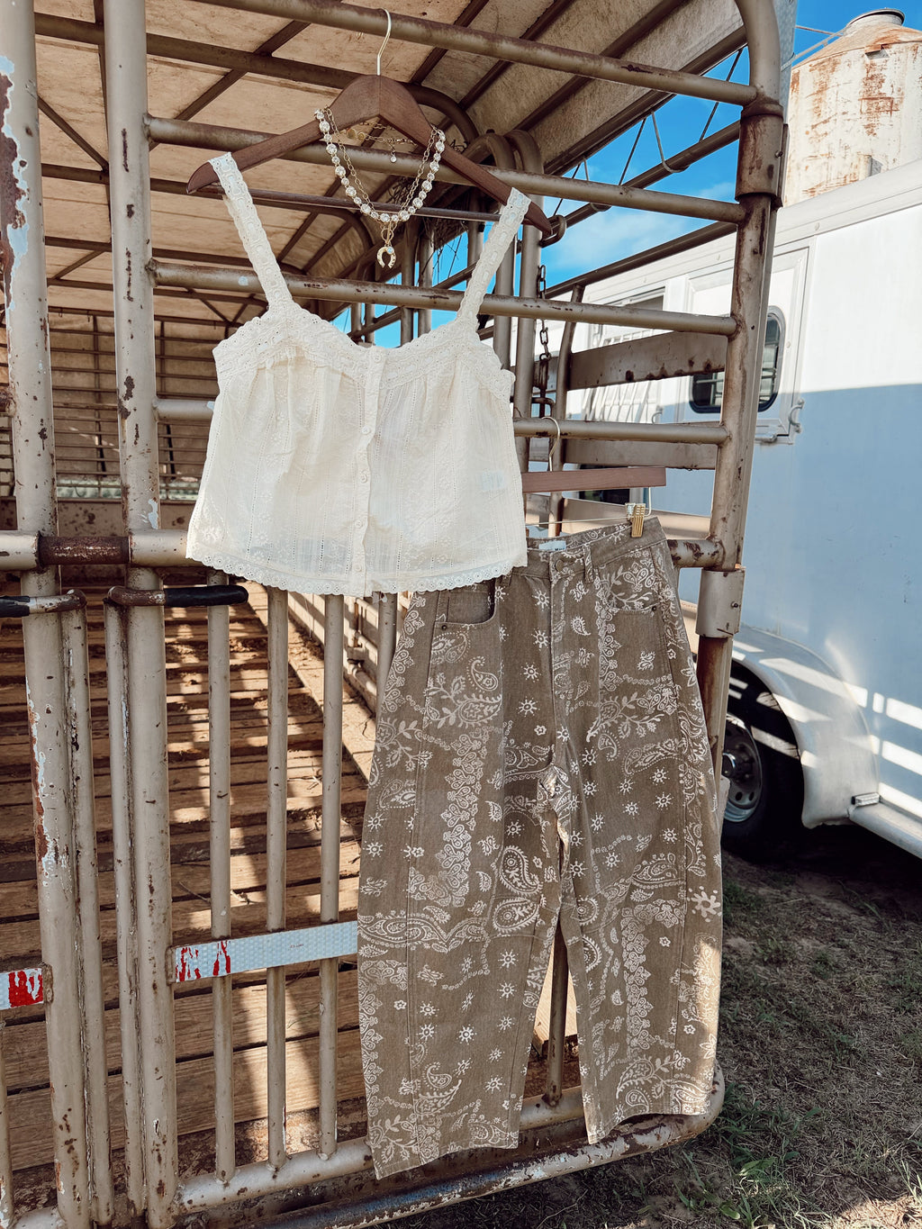The Dun Paisley Barrel Jeans - Frontier Outfitters Frontier Outfitters